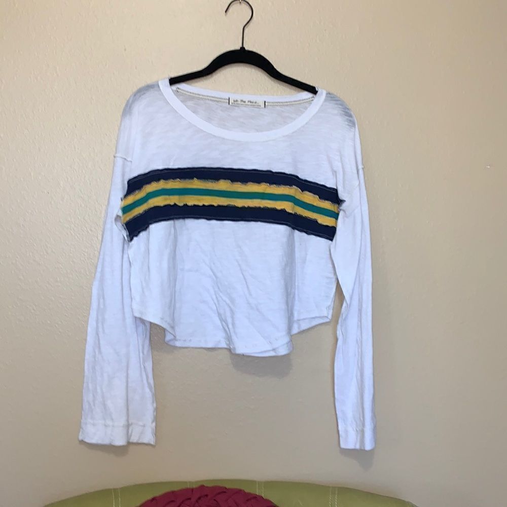 Free people “we the free” long-sleeved striped top, size XS.